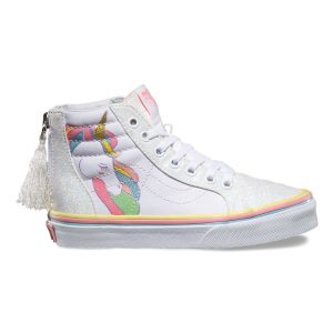 Vans Kiz Çocuk Spor Ayakkabı Unicorn Sk8-Hi Zip Renkli/Beyaz | 61094-844